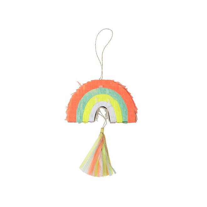 Set of 3 Rainbow Party Favour Pinatas By Meri Meri